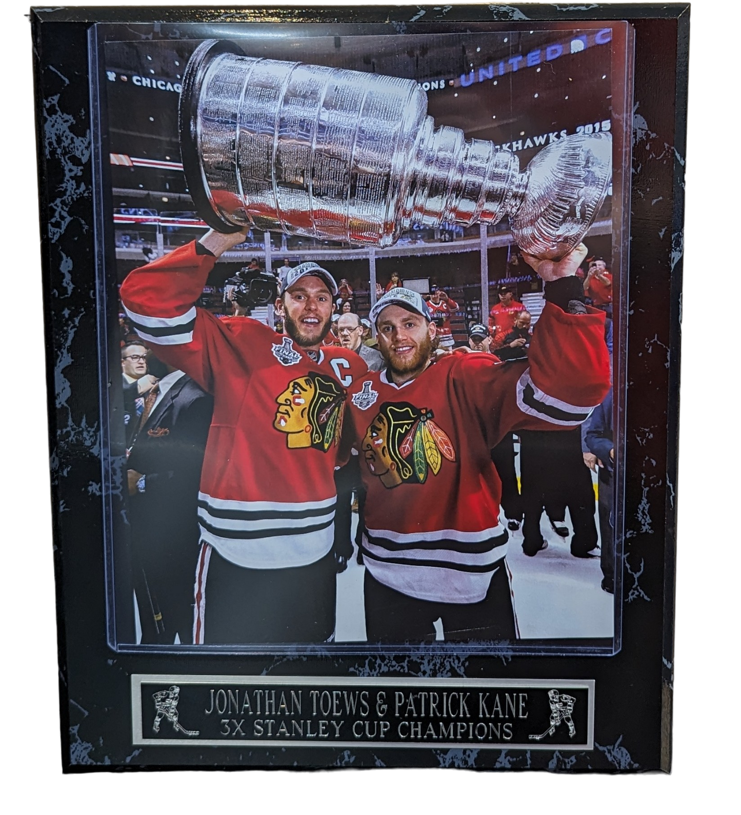 Patrick Kane Jonathan Toews Chicago Blackhawks 2015 Stanley Cup Champions Wall Plaque