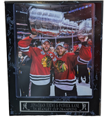 Patrick Kane Jonathan Toews Chicago Blackhawks 2015 Stanley Cup Champions Wall Plaque - Pro Jersey Sports