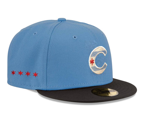 Chicago Cubs New Era Blue/Black Clobberin' Time 59FIFTY Fitted Hat - Pro Jersey Sports
