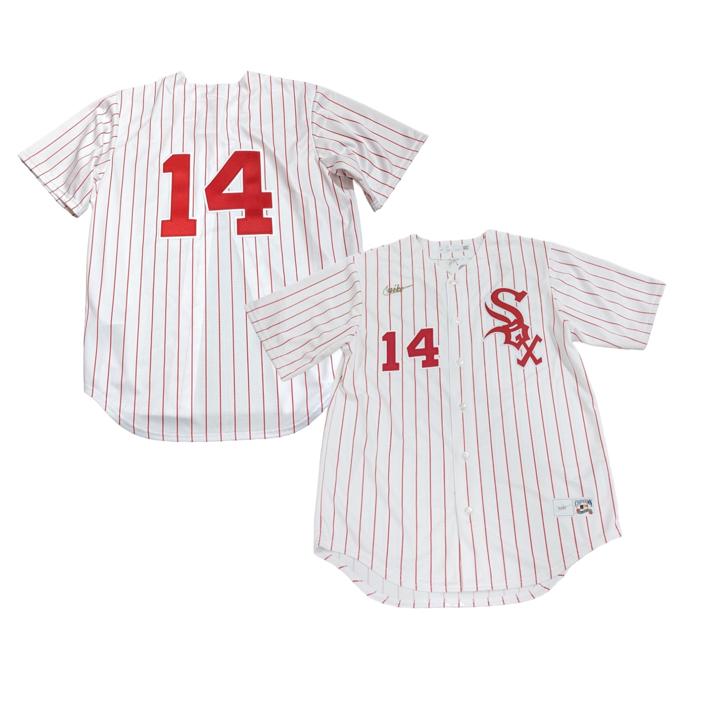 Men's Bill Melton Chicago White Sox Cooperstown Home White/Red 1972 Premium Stitch Replica Jersey