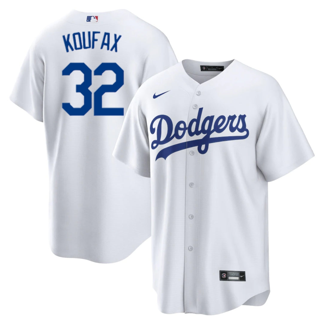 Men's Sandy Koufax Los Angeles Dodgers Nike White Home Replica Team Jersey