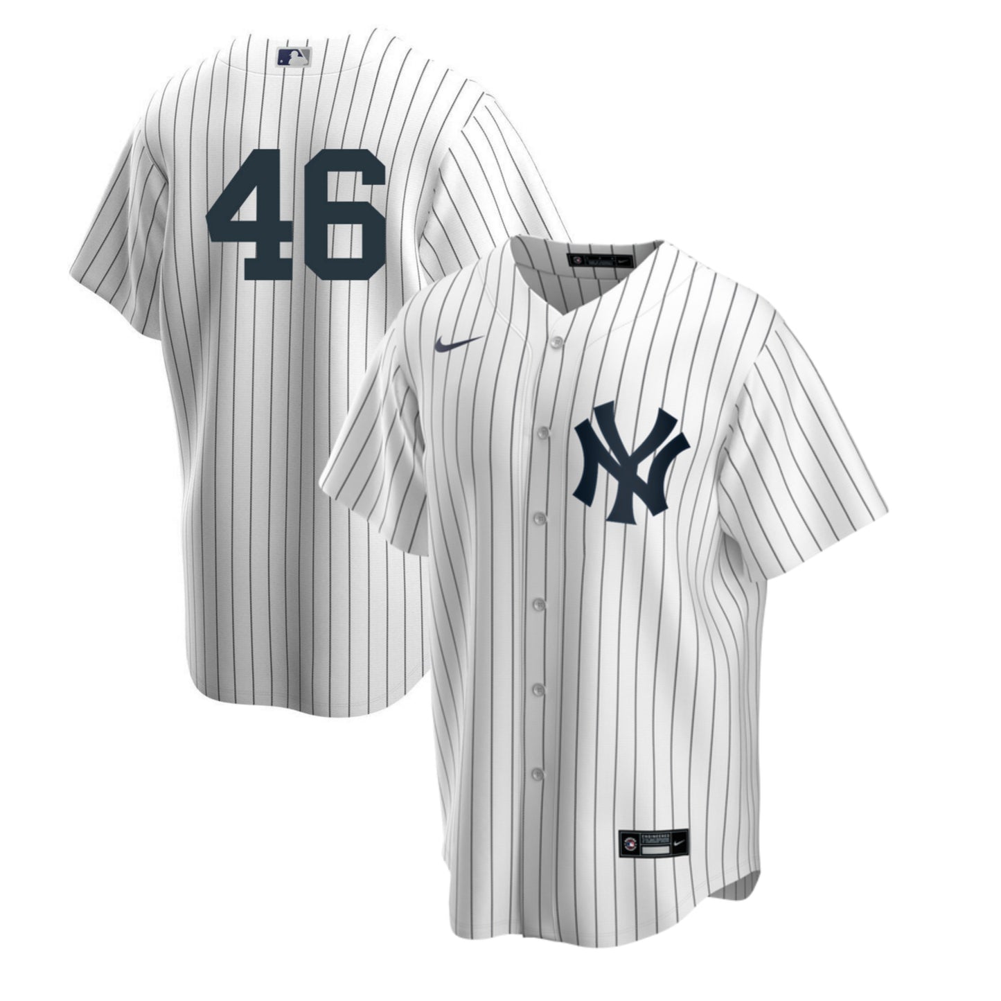 Men's Nike Andy Pettite White New York Yankees Home Official Replica Player Jersey