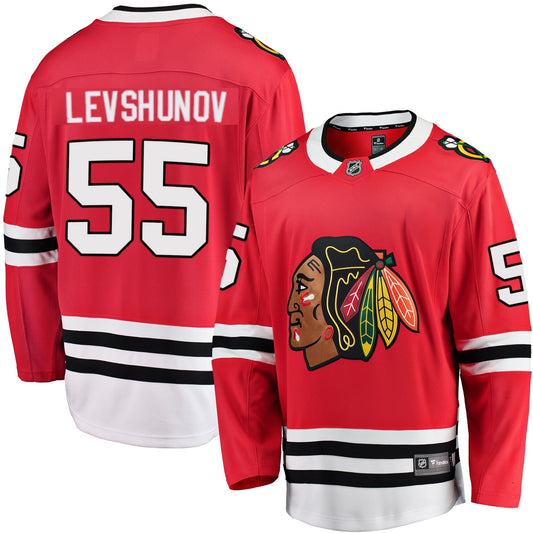 Men's Artyom Levshunov Chicago Blackhawks Red Home Fanatics Breakaway Premium Replica Jersey
