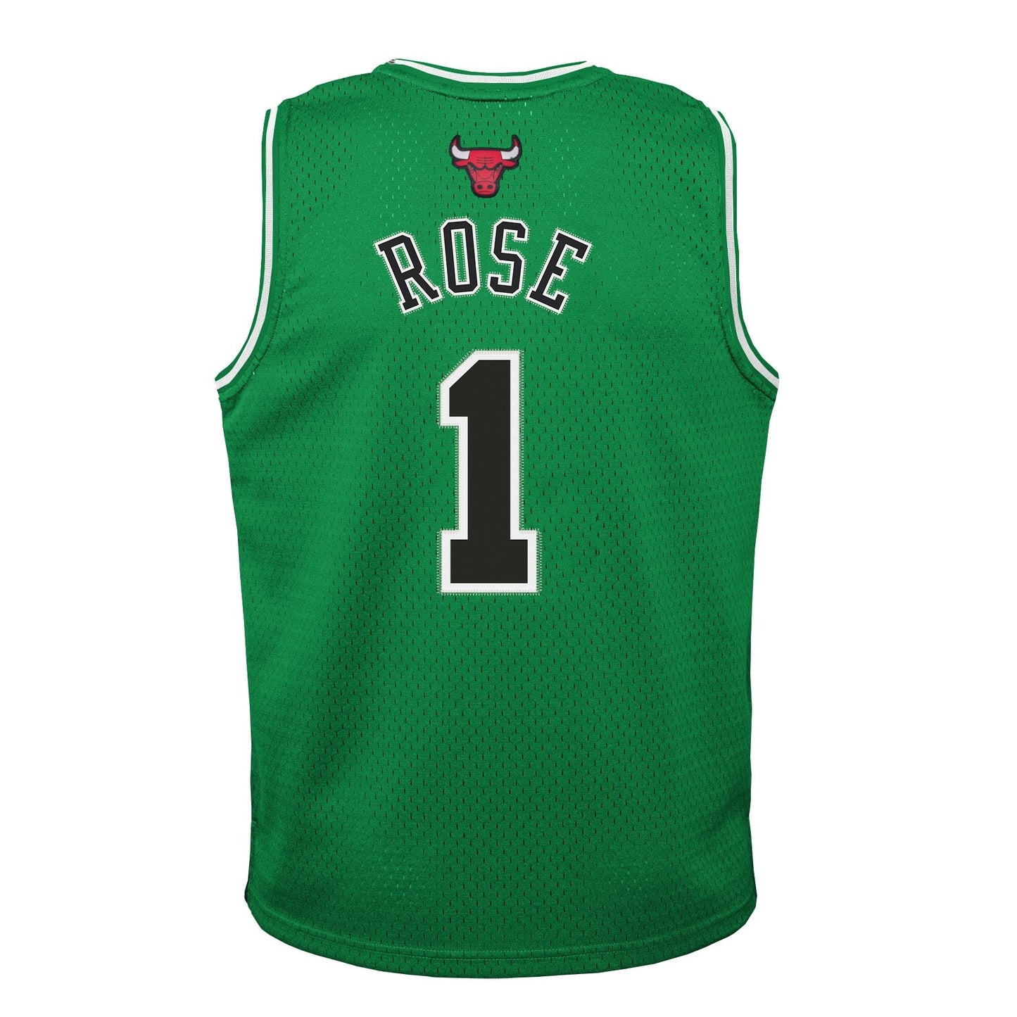 Youth Chicago Bulls Derrick Rose Mitchell & Ness Kelly Green St. Patricks Day Hardwood Classics Swingman Jersey