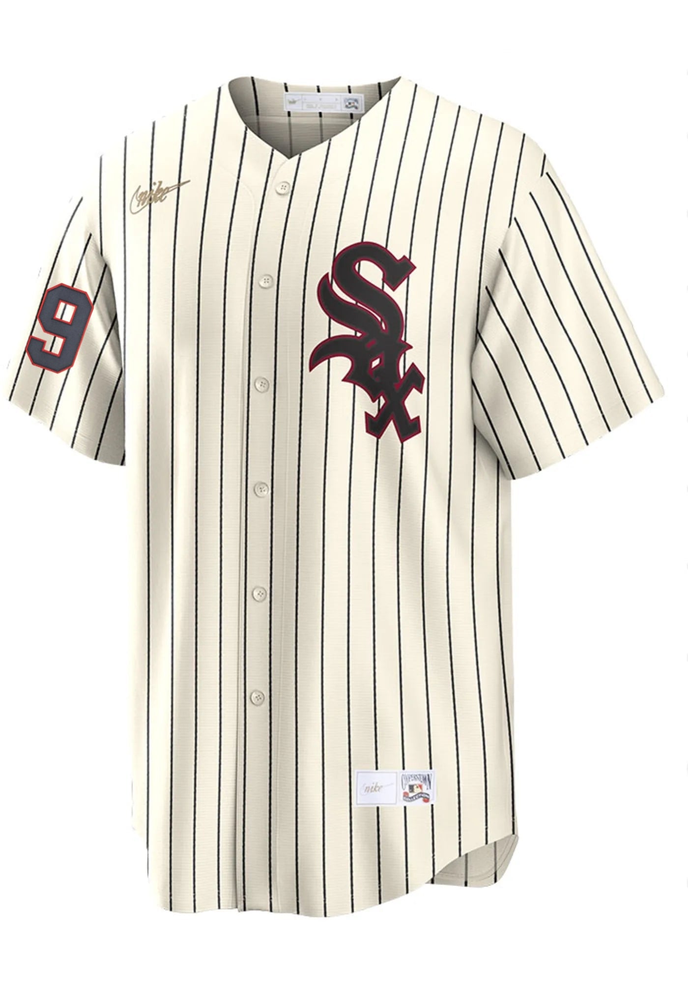 Men's Billy Pierce Chicago White Sox Cooperstown Turn Back The Clock 1959 Home Cream/Black NIKE Blank Replica Jersey