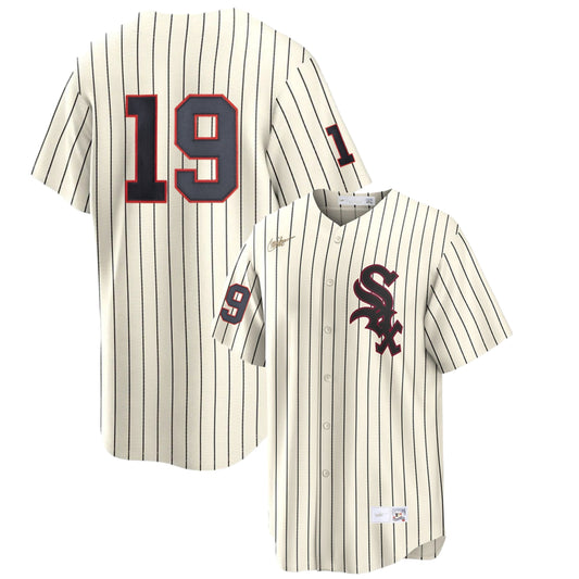 Men's Billy Pierce Chicago White Sox Cooperstown Turn Back The Clock 1959 Home Cream/Black NIKE Blank Replica Jersey