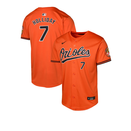 Youth Jackson Holliday Baltimore Orioles NIKE Orange Alternate Limited Replica Jersey