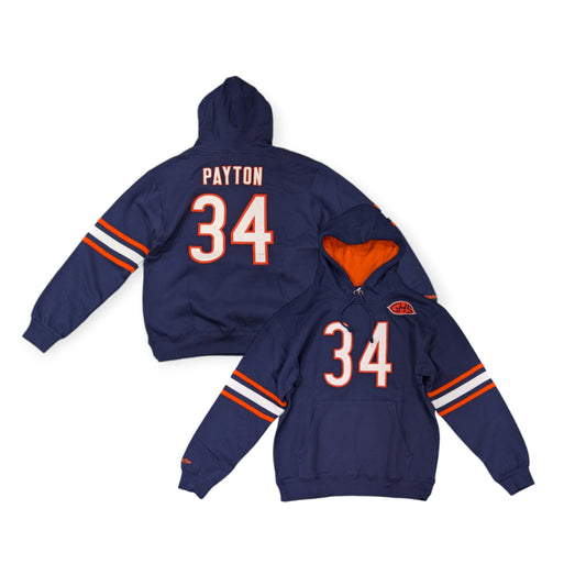 Men's Walter Payton Chicago Bears Mitchell & Ness Navy Pullover Hoodie