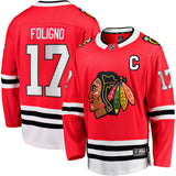 Men's Nick Foligno Chicago Blackhawks Red Home Fanatics Breakaway Premium Replica Jersey - Pro Jersey Sports