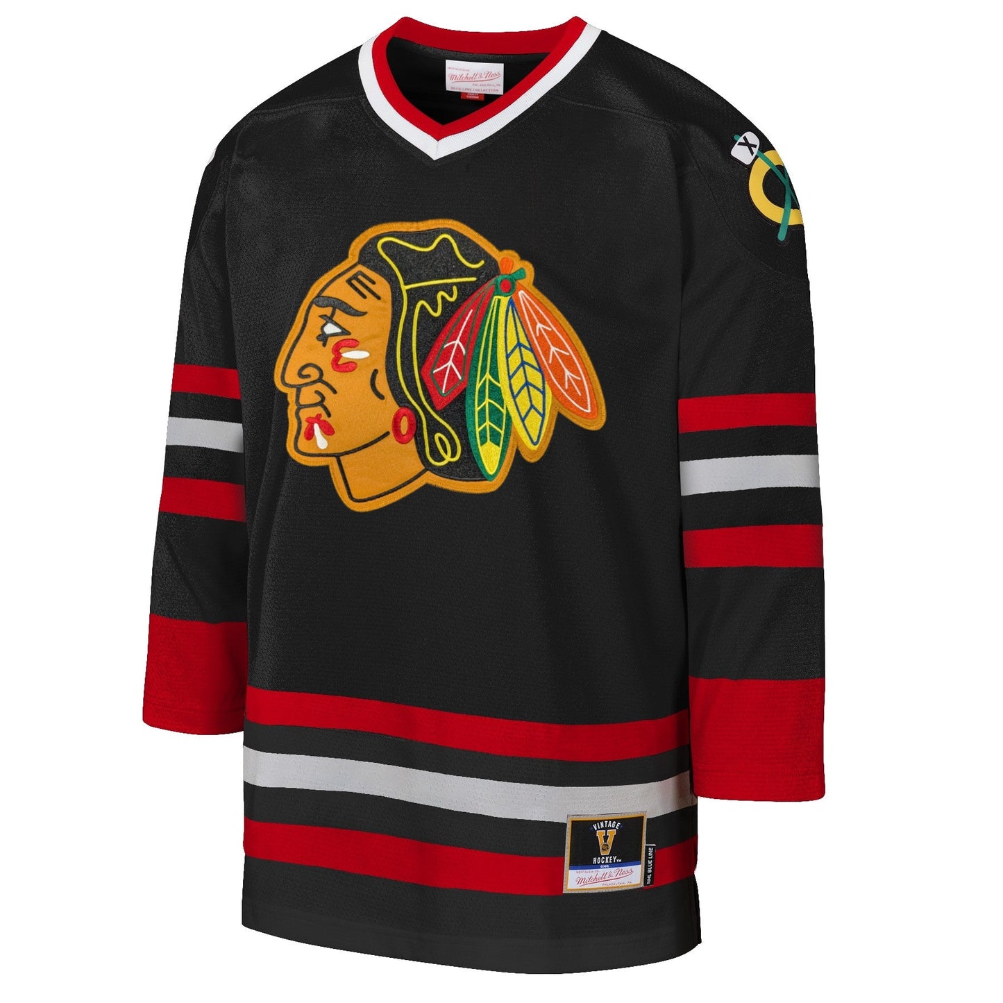 Youth Chicago Blackhawks Black Alternate Mitchell & Ness Throwback NHL Power Play Replica Jersey