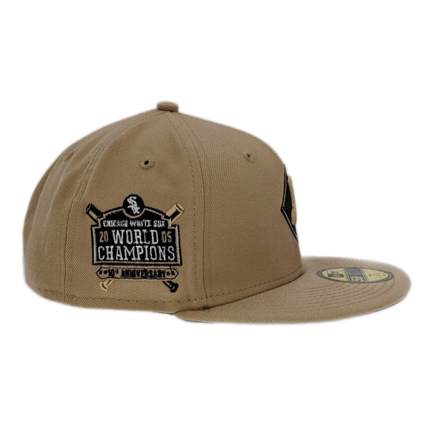 Chicago White Sox Black & Tan New Era 59FIFTY Fitted Hat - Pro Jersey Sports