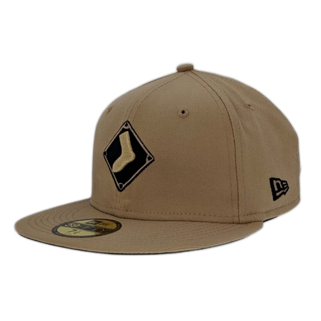 Chicago White Sox Black & Tan New Era 59FIFTY Fitted Hat - Pro Jersey Sports