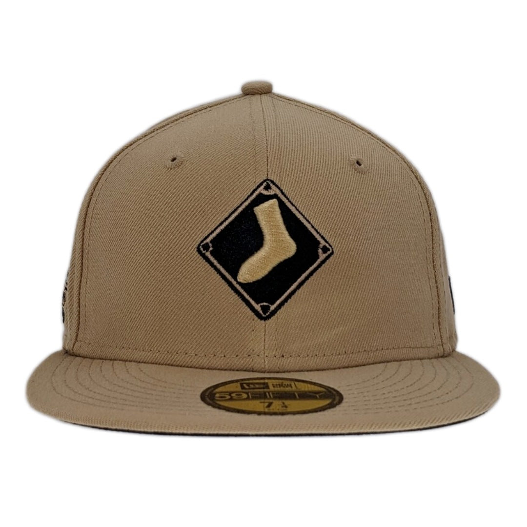Chicago White Sox Black & Tan New Era 59FIFTY Fitted Hat - Pro Jersey Sports