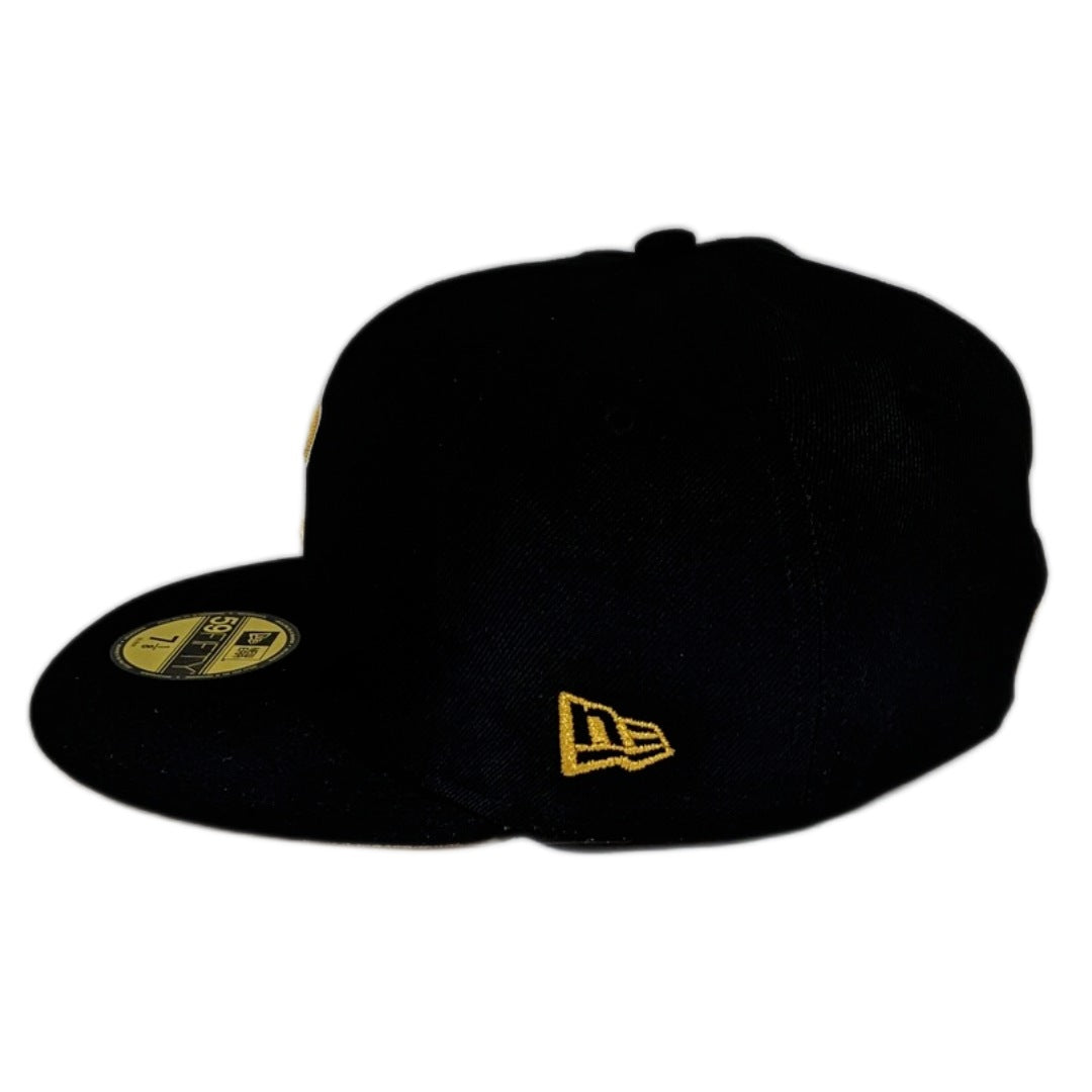 Chicago Cubs New Era 59FIFTY Day Black/Gold 59FIFTY Fitted Hat