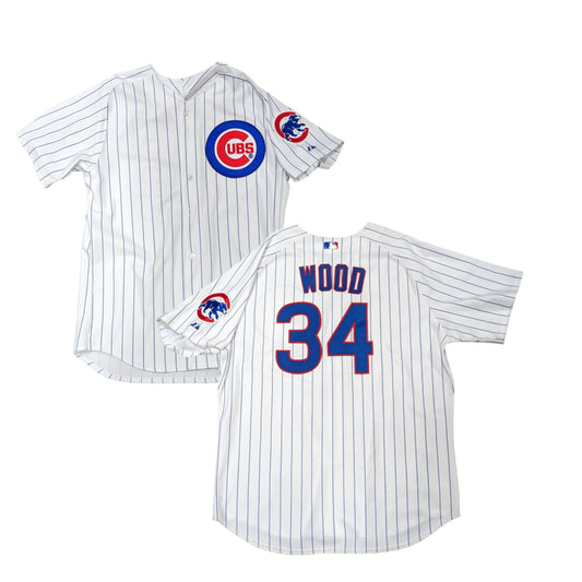 Mens Majestic Chicago Cubs Kerry Wood Home White Authentic Jersey - Pro Jersey Sports