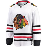 Men's Chicago Blackhawks Fanatics White Blank Breakaway Road Jersey - Pro Jersey Sports