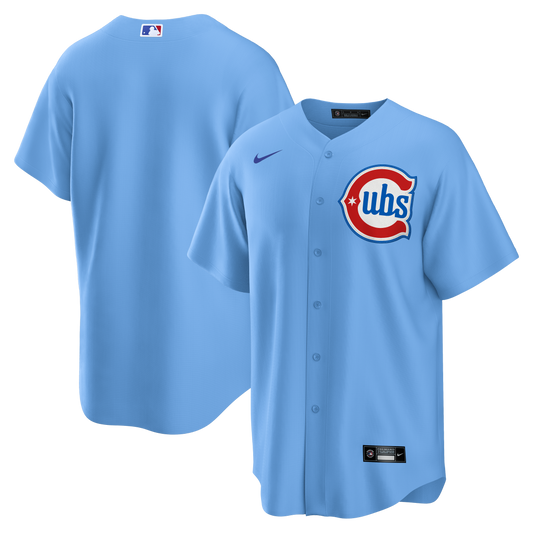 Men's Chicago Cubs Nike Light Blue 2nd Alternate Blank Replica Jersey - Pro Jersey Sports