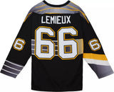 Mario Lemieux Pittsburgh Penguins Mitchell & Ness 1996/97 Captain Patch Blue Line Player Jersey - Black - Pro Jersey Sports