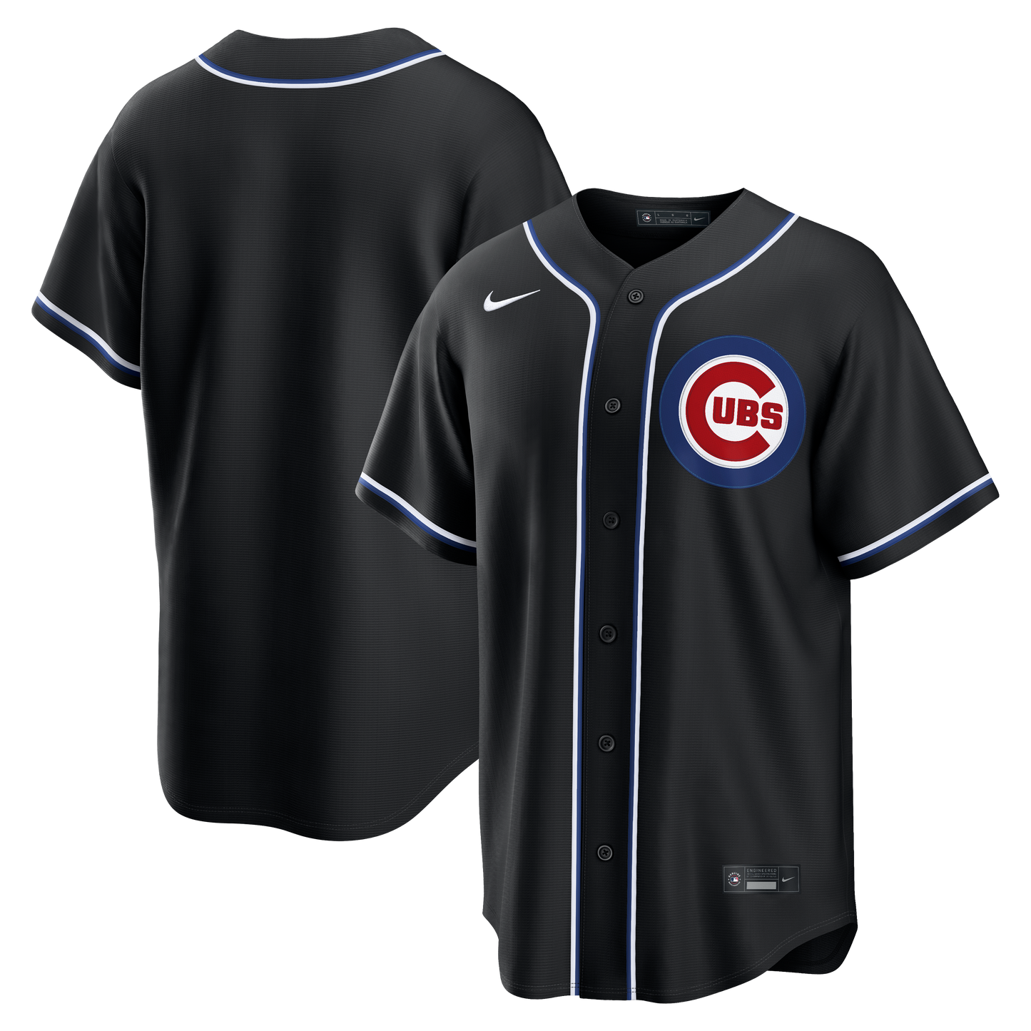 Men's Chicago Cubs Nike Black Carbon Blank Replica Jersey