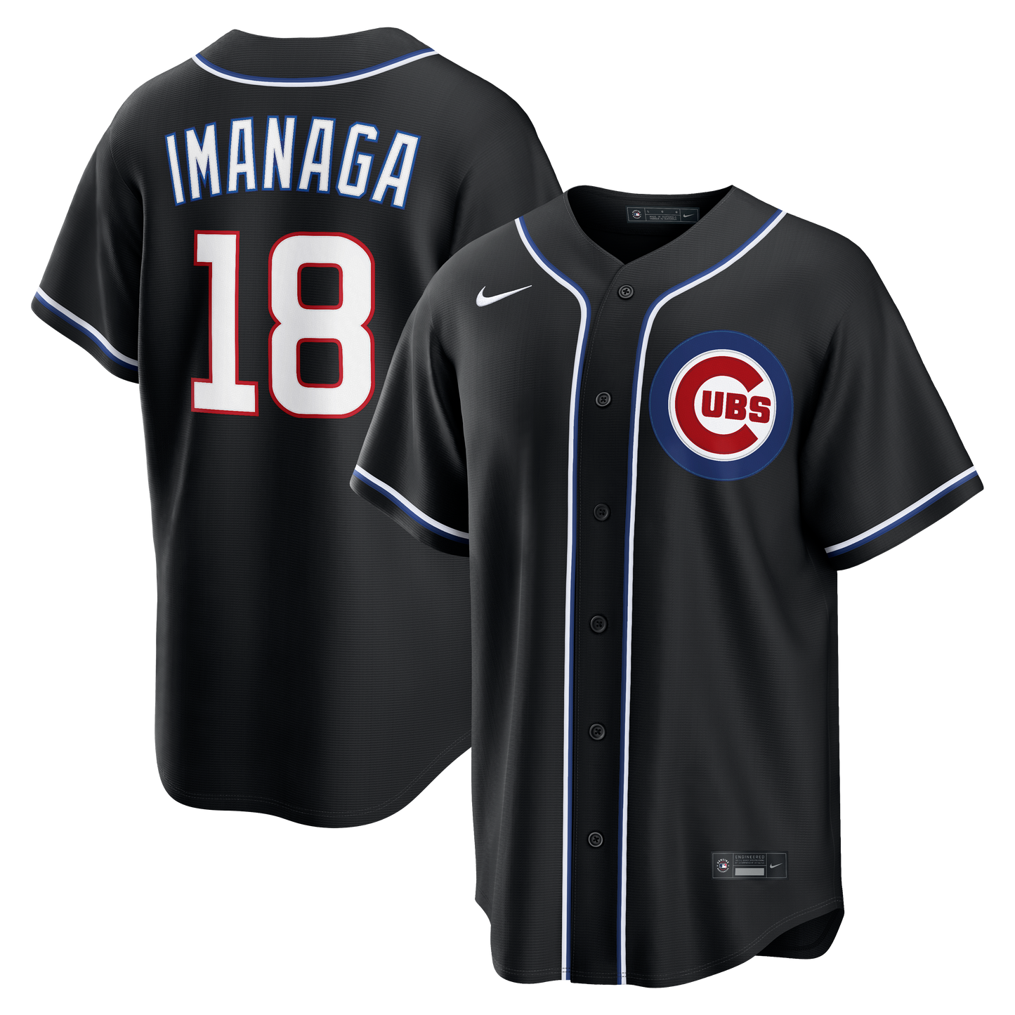 Men's Chicago Cubs Shota Imanaga Nike Black Carbon Replica Jersey