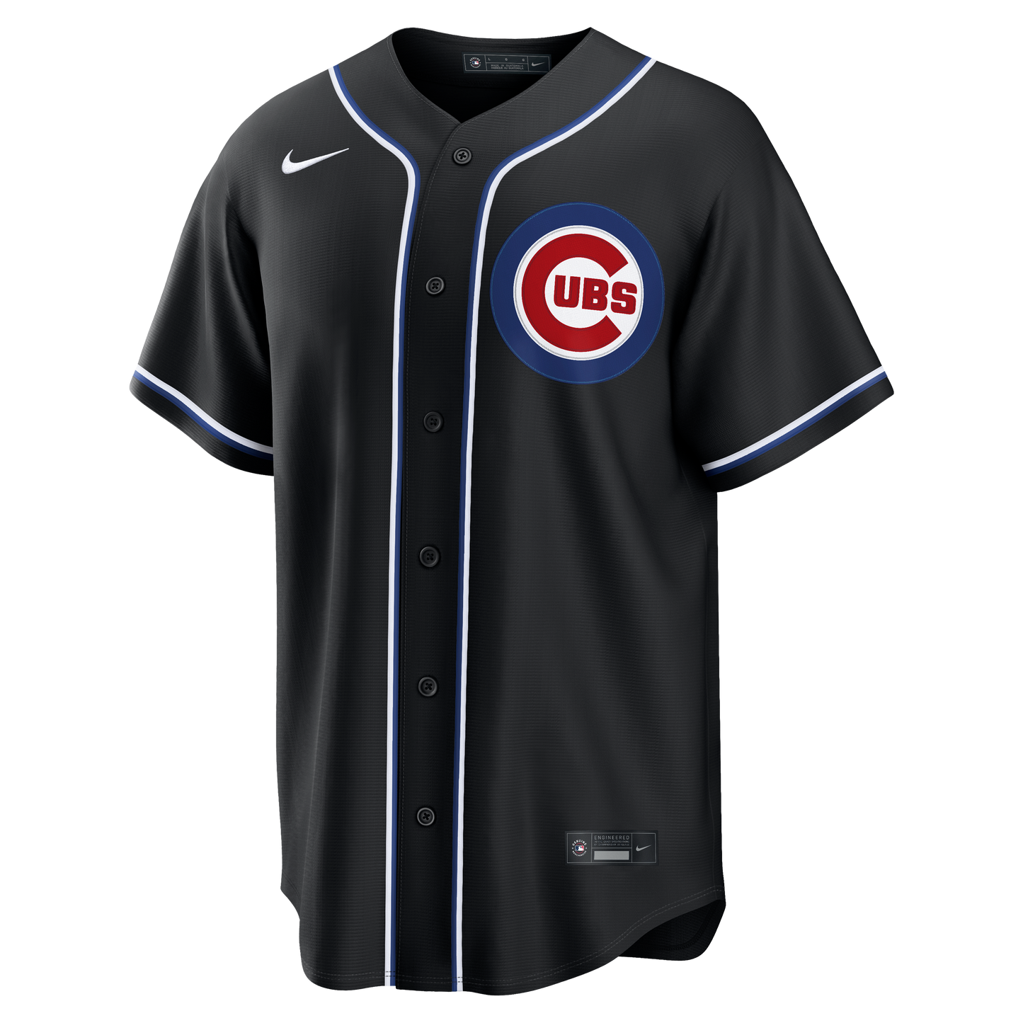 Men's Chicago Cubs Pete Crow-Armstrong Nike Black Carbon Blank Replica Jersey