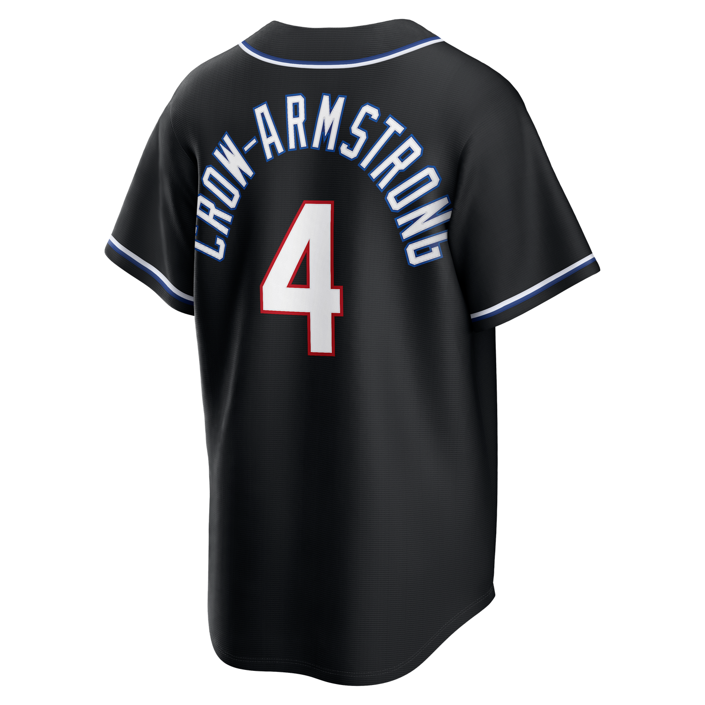 Men's Chicago Cubs Pete Crow-Armstrong Nike Black Carbon Blank Replica Jersey