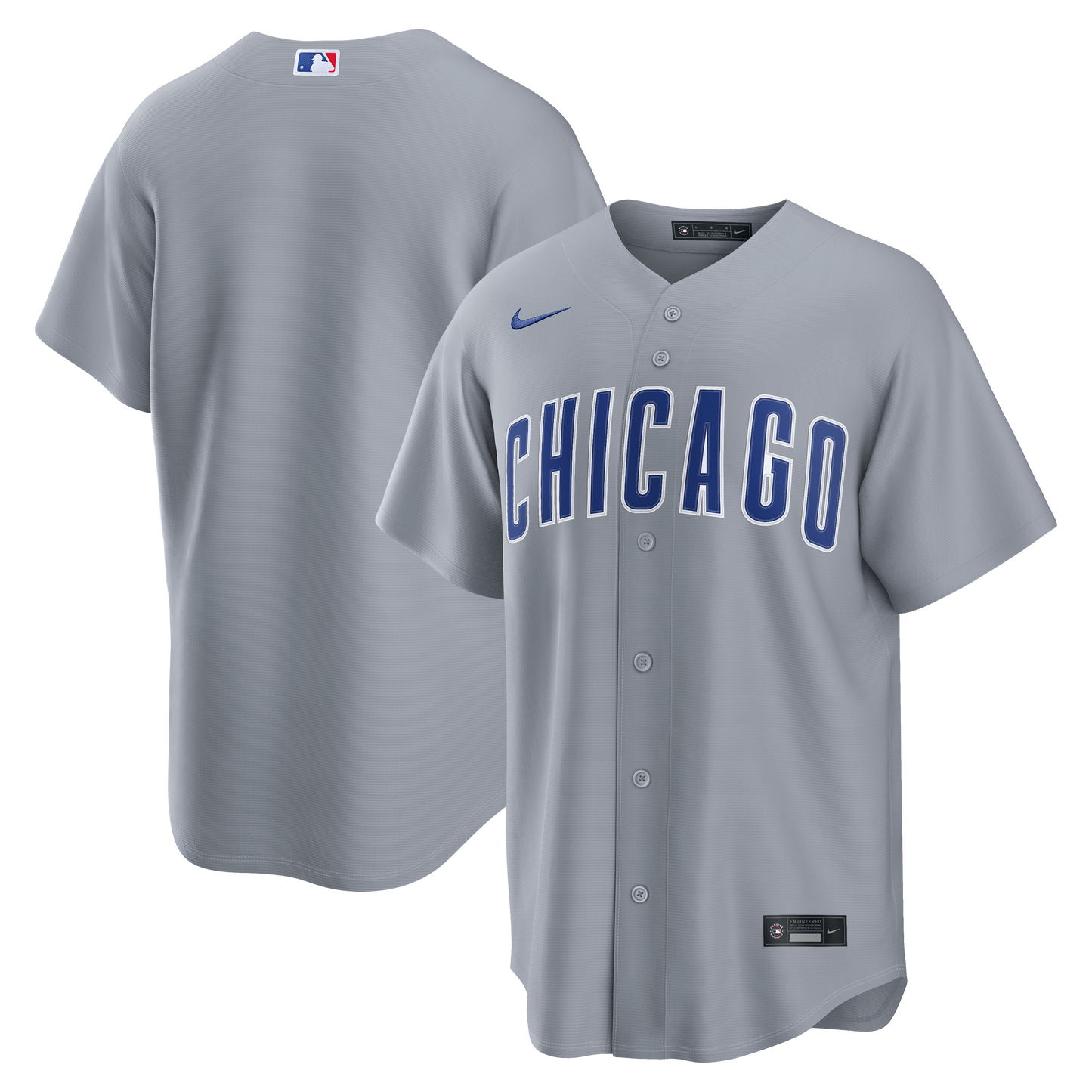 Men's Chicago Cubs Nike Gray Road Replica Blank Team Jersey