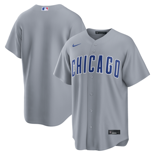 Men's Chicago Cubs Nike Gray Road Replica Blank Team Jersey