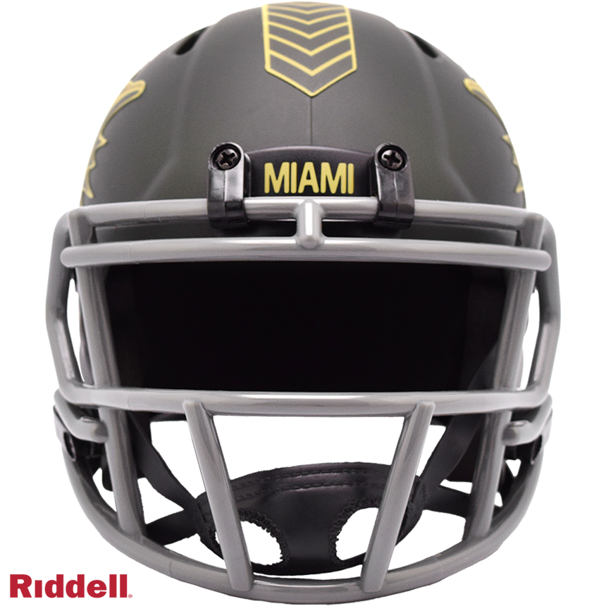 Riddell Miami Dolphins 2025 Salute To Service Speed Mini Helmet - Pro Jersey Sports