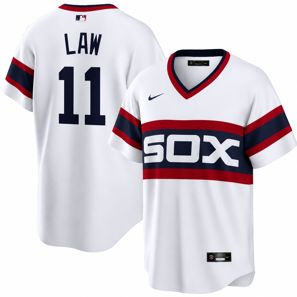 NIKE Men's Rudy Law Chicago White Sox Sunday 1983 Alternate White Premium Twill Replica Jersey