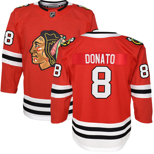 Youth Ryan Donato Chicago Blackhawks Red Home NHL Premier Premium Jersey - Pro Jersey Sports