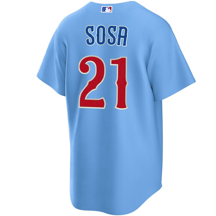 Men's Sammy Sosa Chicago Cubs Nike Light Blue 2nd Alternate Replica Jersey - Pro Jersey Sports