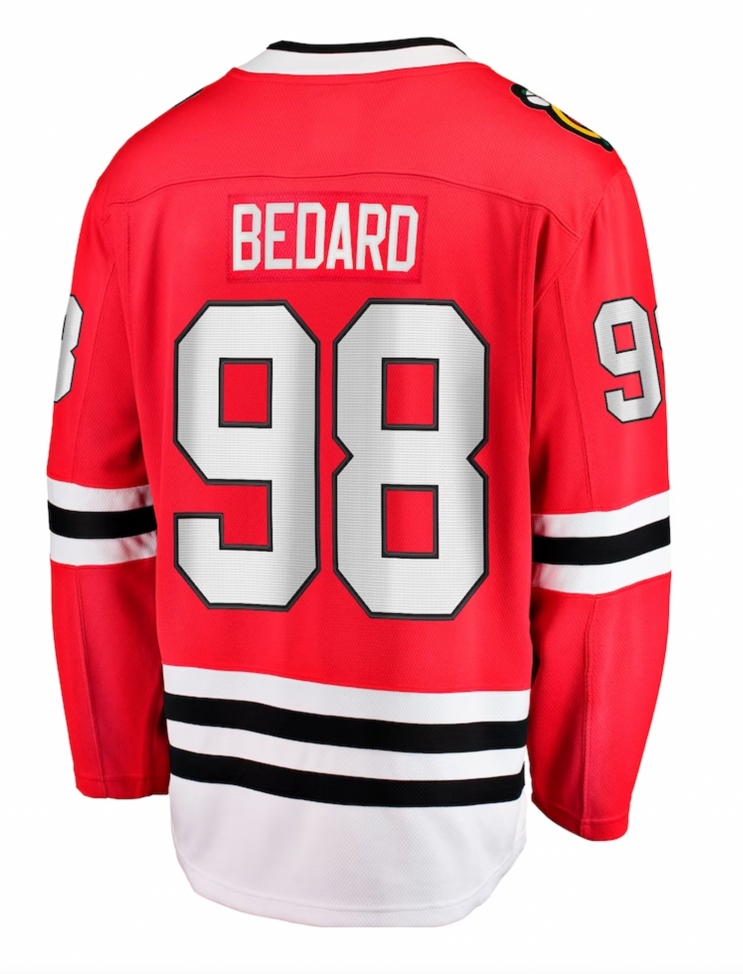 Men's Connor Bedard Chicago Blackhawks Red Home Fanatics Breakaway Replica Jersey