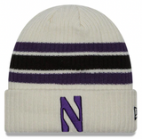 Men's Northwestern Wildcats New Era Off White Vintage Cuffed Knit Hat - Pro Jersey Sports