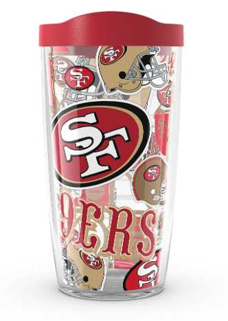 San Francisco 49ers All Over Print 16 oz. Tervis Tumbler - Pro Jersey Sports