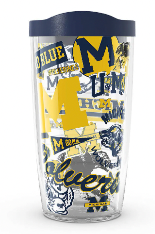 Michigan Wolverines All Over Print 16 oz. Tervis Tumbler