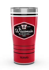 Wisconsin Badgers™ Vintage 20 oz. Stainless Steel Tumbler - Pro Jersey Sports