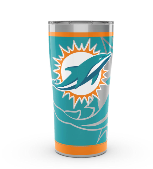 Miami Dolphins™ Rush 20 oz. Stainless Steel Tumbler By Tervis - Pro Jersey Sports