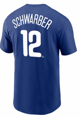 Youth Philadelphia Phillies Kyle Schwarber Nike Blue Player Name & Number T-Shirt - Pro Jersey Sports