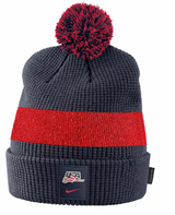 Men’s USA Hockey Sideline Woven Patch Cuff Pom Knit By Nike-Flag - Pro Jersey Sports