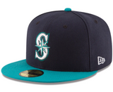 Men's Seattle Mariners New Era Navy/Aqua Alternate Authentic Collection On Field 59FIFTY Fitted Hat - Pro Jersey Sports