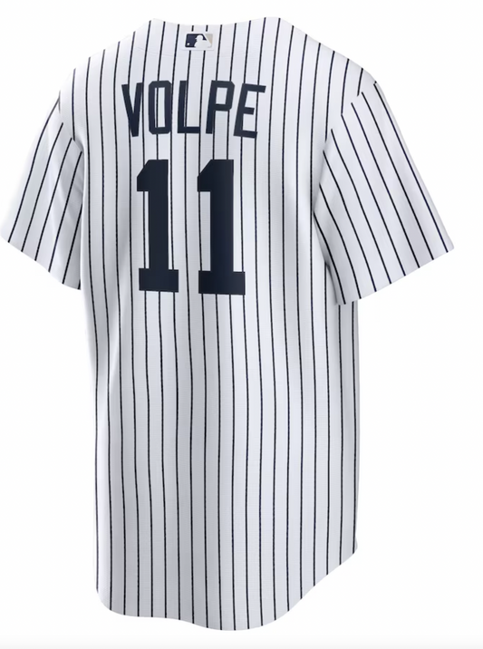 Men's Nike Anthony Volpe White New York Yankees Home Official Replica Player Jersey With Name & Number