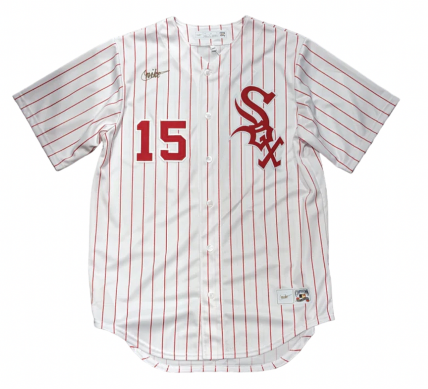 Men's Dick Allen Chicago White Sox CooperstownHome White/Red 1972 Premium Stitch Replica Jersey