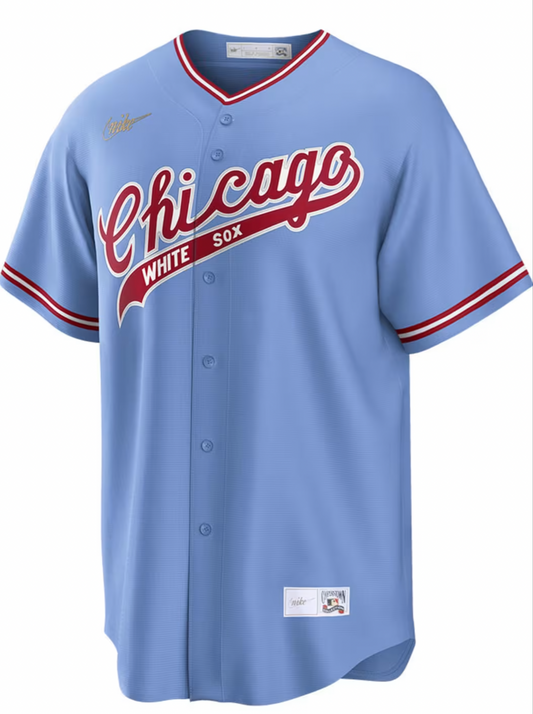 Men's Chicago White Sox Cooperstown Turn Back The Clock 1972 Road Blue NIKE Blank Replica Jersey