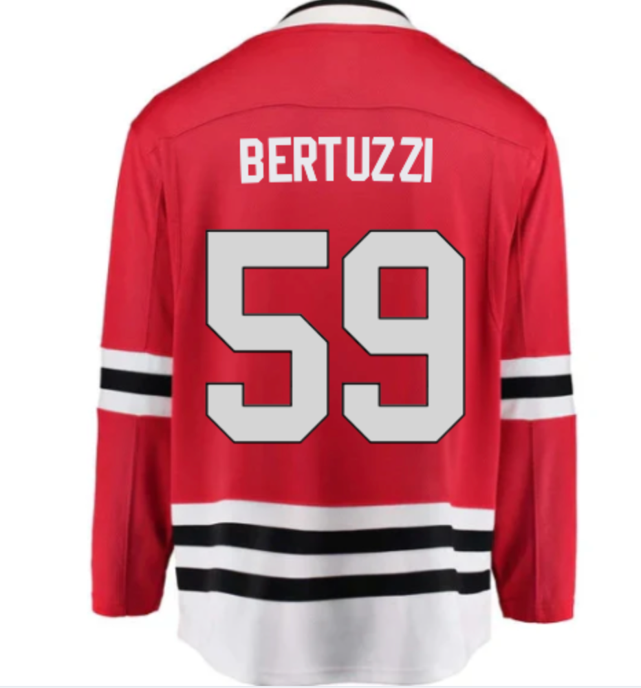 Men's Tyler Bertuzzi Chicago Blackhawks Red Home Fanatics Breakaway Premium Replica Jersey