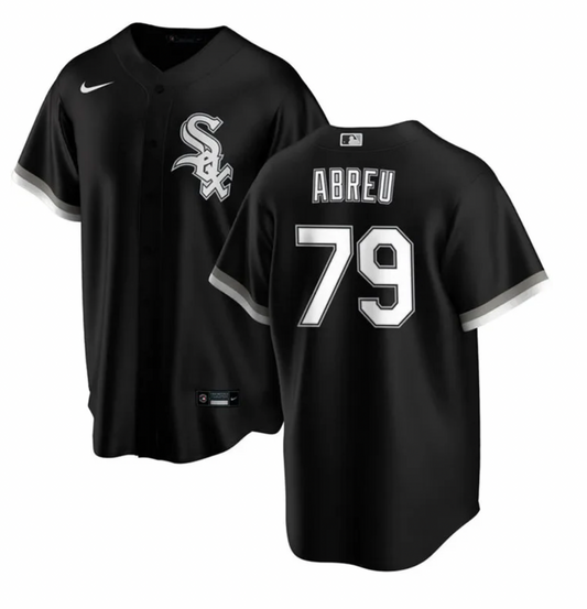 Men's Chicago White Sox Jose Abreu Nike Black Alternate Replica Player Name Jersey