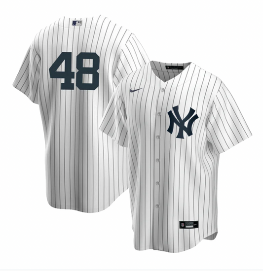 Men's Nike Anthony Rizzo #48 White New York Yankees Home Official Replica Player Jersey