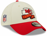 Men's Kansas City Chiefs New Era Cream/Red 2022 Sideline 39THIRTY Flex Hat - Pro Jersey Sports