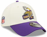 Men's Minnesota Vikings New Era Cream/Purple 2022 Sideline 39THIRTY Flex Hat - Pro Jersey Sports