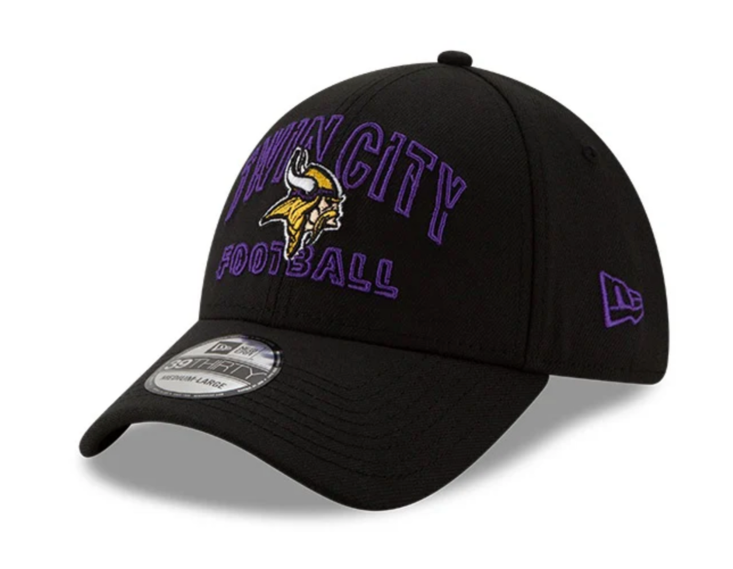 Men's Minnesota Vikings New Era 2020 NFL Draft Alternate Black 39THIRTY Flex Hat